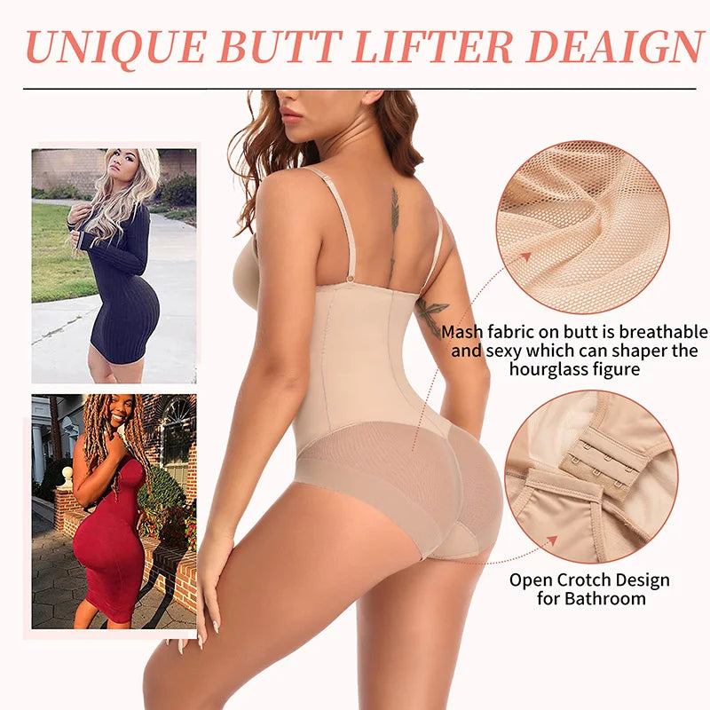 Shapewear Bodysuit for Women Tummy Control Butt Lifter Panties Waist Trainer Stomach Body Shaper Slimming Underwear Girdles