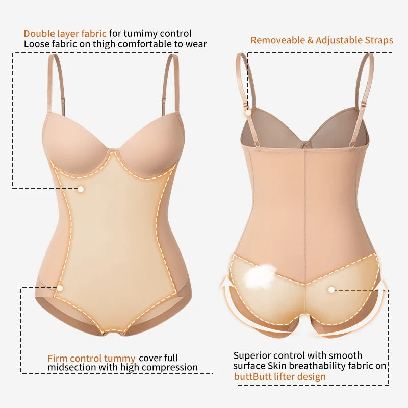 Shapewear Bodysuit for Women Tummy Control Butt Lifter Panties Waist Trainer Stomach Body Shaper Slimming Underwear Girdles