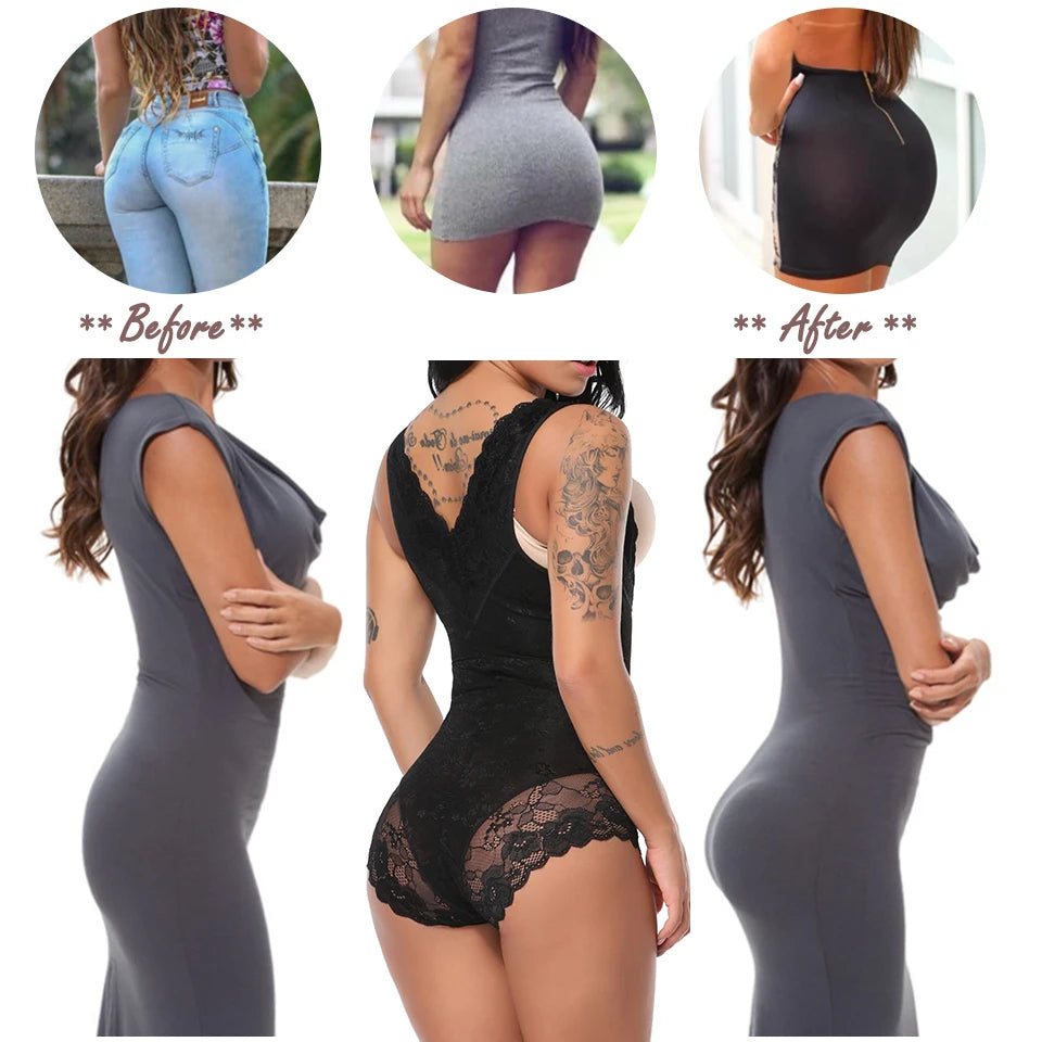 Women's Shapewear Waist Trainer Bodysuits Slimming Underwear Seamless Full Body Shaper Firm Control Bodybriefer Postpartum Fajas