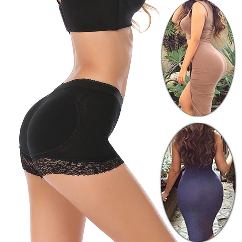 Women Shaper Pants Sexy Boyshort Panties Woman Fake Underwear Push Up Padded Panties Buttock Shaper Butt Lifter Hip Enhancer