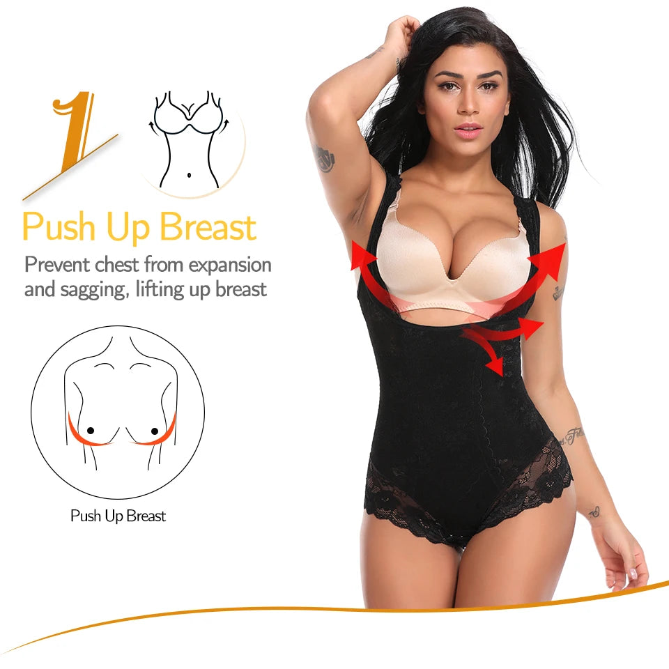 Women's Shapewear Waist Trainer Bodysuits Slimming Underwear Seamless Full Body Shaper Firm Control Bodybriefer Postpartum Fajas