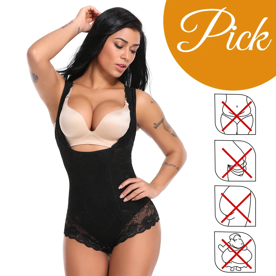 Women's Shapewear Waist Trainer Bodysuits Slimming Underwear Seamless Full Body Shaper Firm Control Bodybriefer Postpartum Fajas