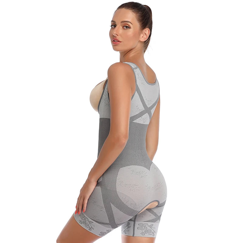 Shapewear Women Full Body Shaper Slimming Bodysuit Open Crotch Corset Waist Trainer Shaping Underwear Postpartum Recovery Sheath