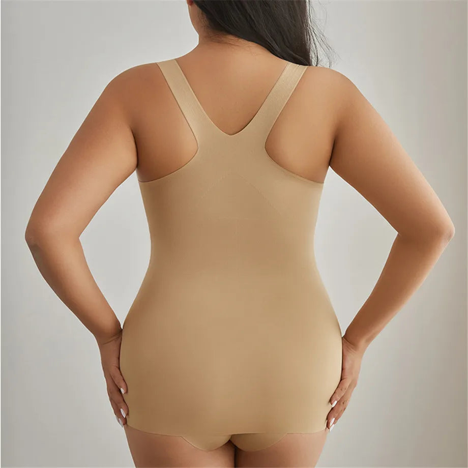 Body Shapewear for Women Seamless Solid Shaping Full Bodysuit Crew Neck Tummy Control Slimming Body Shaper Underwear & Shapewear