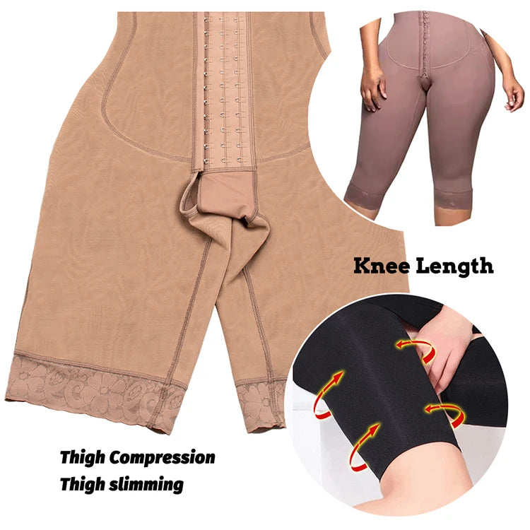 Full Body Colombian Girdles Shaper High Compression Bodysuits Postoperative Postpartum Lipo Arm Slimmer Waist Reducing Shapewear