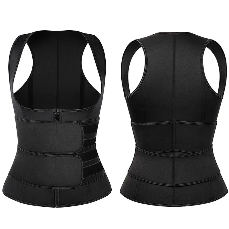 Women Waist Trainer Vest Body Shaper Neoprene Sauna Sweat Suit Slimming Sheath Workout Corset Top Shapewear Fitness Trimmer Belt