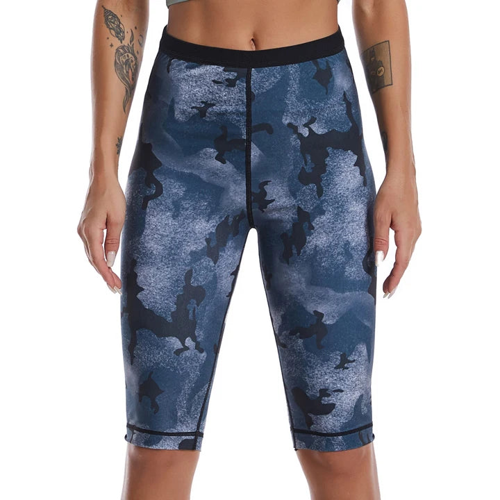 Women Camouflage Body Shaper Sweat Sauna Sets Fitness Vest Slimming Shorts Flat Tummy Pants Waist Trainer Shapewear Suits
