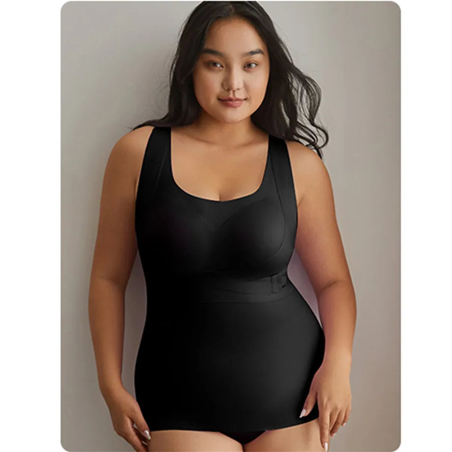 Body Shapewear for Women Seamless Solid Shaping Full Bodysuit Crew Neck Tummy Control Slimming Body Shaper Underwear & Shapewear