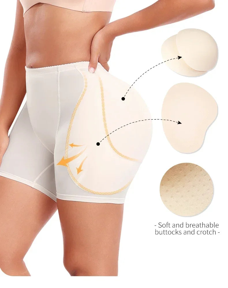 Shapewear Women Control Panties Hip&butt Pad 4 Pads Lifting Up Body Shaper Panty Enhancer Sponge Padded Buttocks Bigger