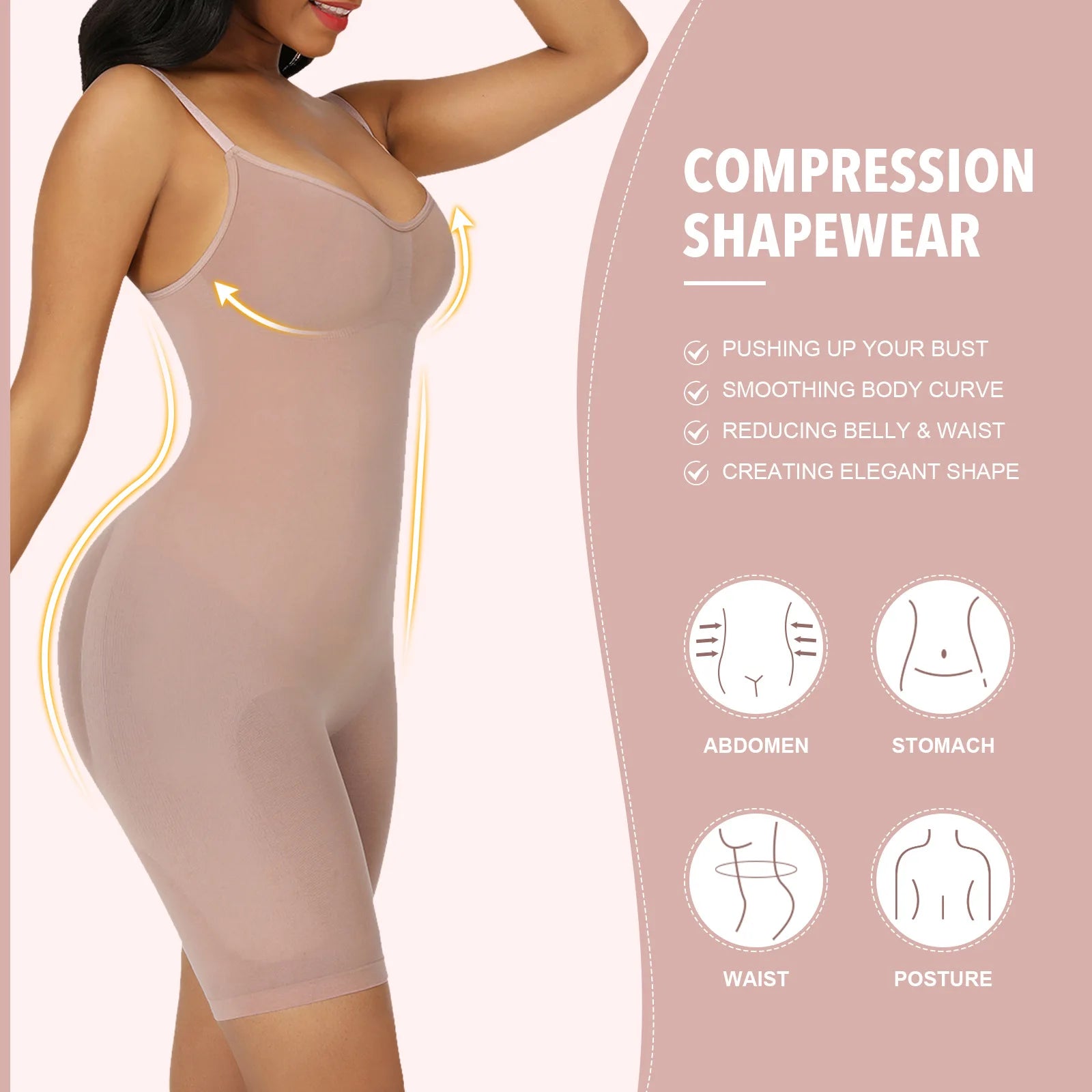 Shapewear Bodysuit For Women Fajas Seamless Full Body Shaper Waist Trainer Push Up Corset Tummy Control Butt Lifter Slimming