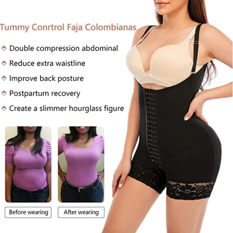 Women Slimming Postpartum Girdles Push Up Tummy Control Body Shaperwear Butt Lifter Bodysuits Full Body Shaper