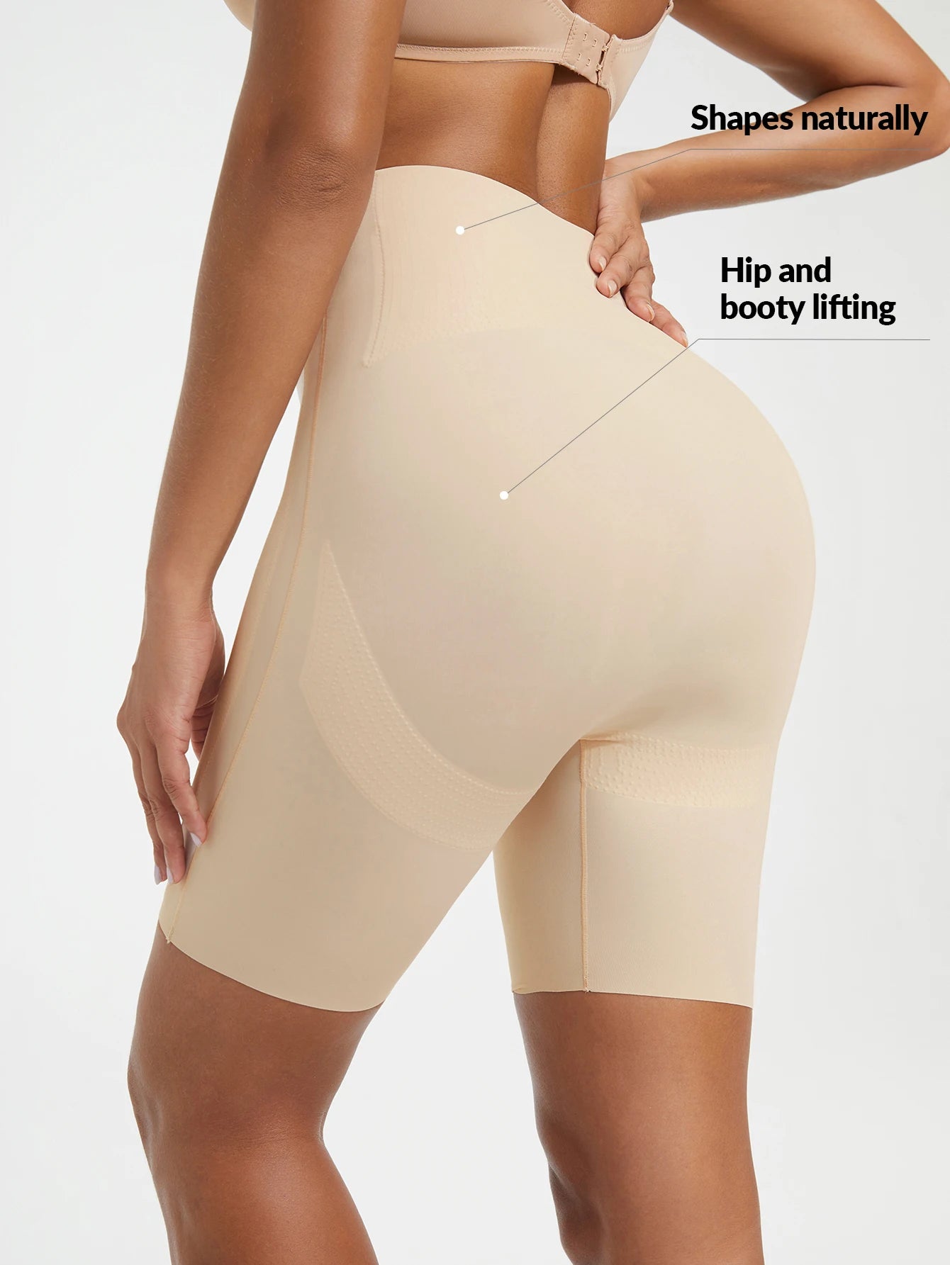 Ladies' Shapewear Pants With A Cinched Belly Comfortable, Seamless Lifting Of Hips And Leg Cuffs, Breathable Shapewear Pants