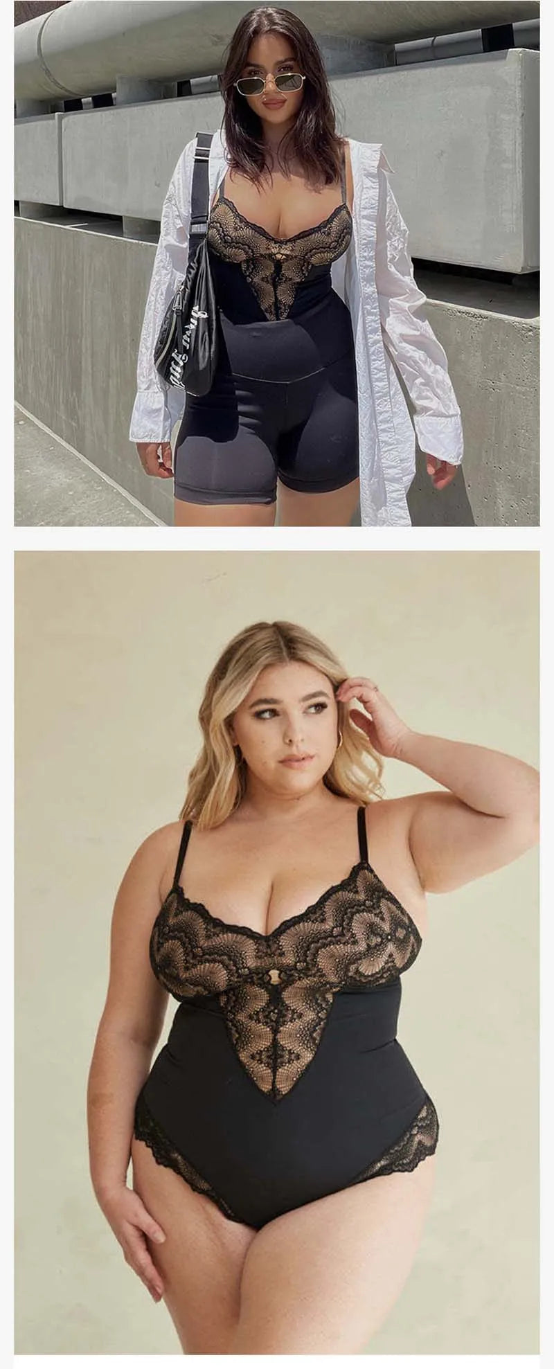 Women's Shapewear Body Shaper Sexy Lace V Neck Bodysuits OpenBody Suit Sexy Jumpsuit Underwear Lingerie