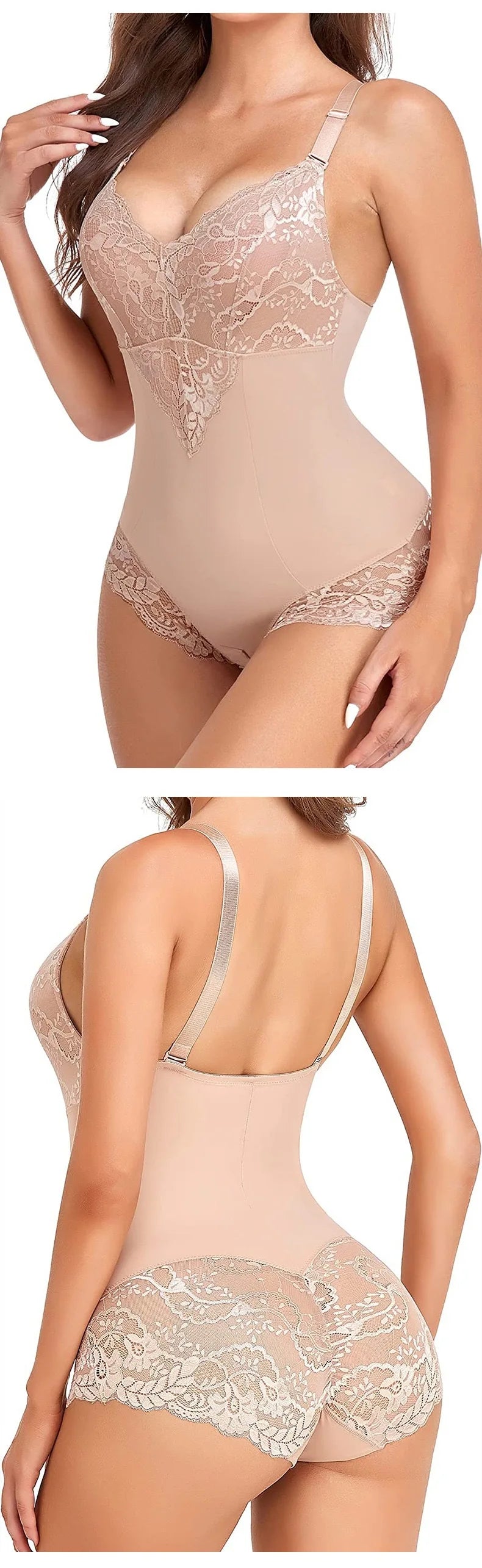 Women Bodysuit Shapewear Full Body Shaper Tummy Control Hip Butt Lifter Corset Thigh Reductive Slimming Waist Trainer Underwear