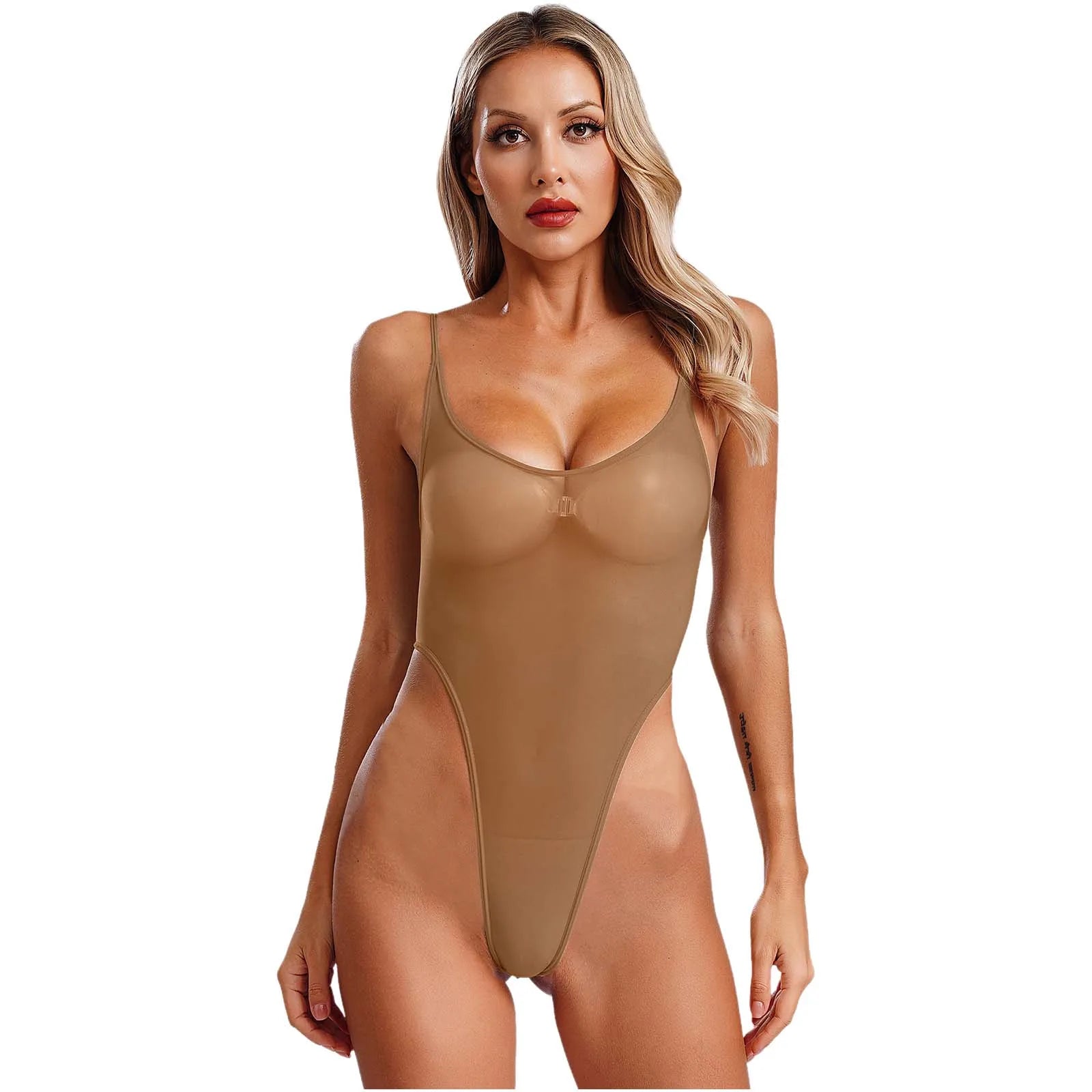 Womens Lingerie See Through Bodysuit High Cut Cami Jumpsuit Erotic Bodysuit Fun Underwear Club Wear Sexy Role Play Clothings