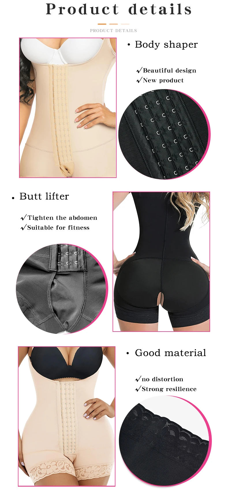 Women Slimming Postpartum Girdles Push Up Tummy Control Body Shaperwear Butt Lifter Bodysuits Full Body Shaper