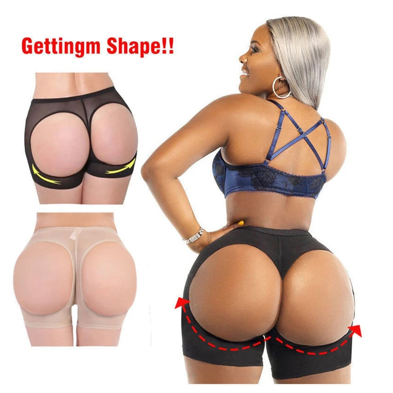 Womens Hip Shapewear Tummy Control Butt Lifter Panties Hollow Body-Shaper High Waist Tight Slimmer Boyshort Underwear