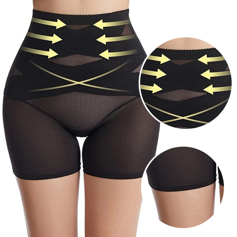 Women's Shapewear Pants Are Comfortable Breathable Hip Lifting Abdominal Control One-Piece Slim Fit Waist Cinching Shorts