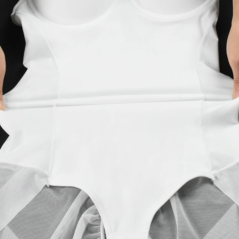 Sexy Underwear Women Fantasy Bodysuit Waist Shapers Female Modeling Strap Hip Lace Underwear Open Crotch Shapewear With A Bra