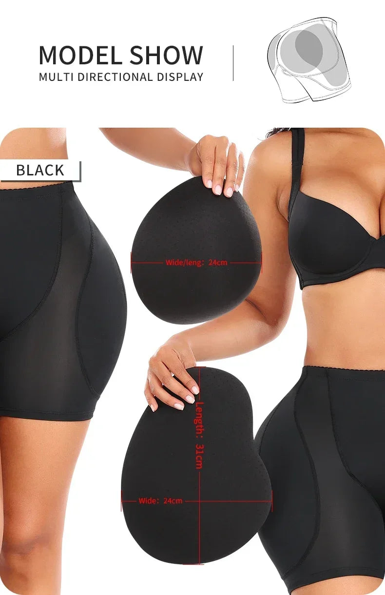 Shapewear Women Control Panties Hip&butt Pad 4 Pads Lifting Up Body Shaper Panty Enhancer Sponge Padded Buttocks Bigger
