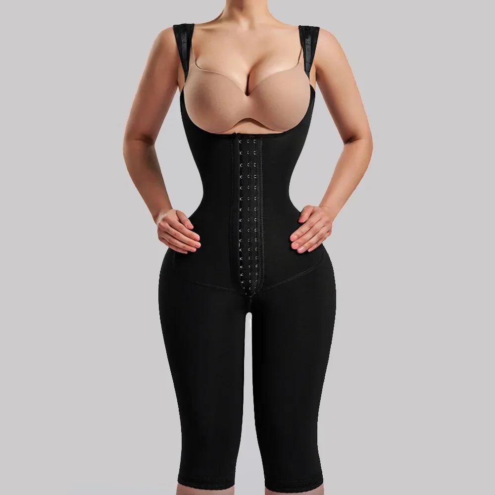 Fajas Colombianas Women Long-pants Full Body Shapewear Postpartum Waist Trainer Shaper Post Liposuction Tummy Control Bodysuit