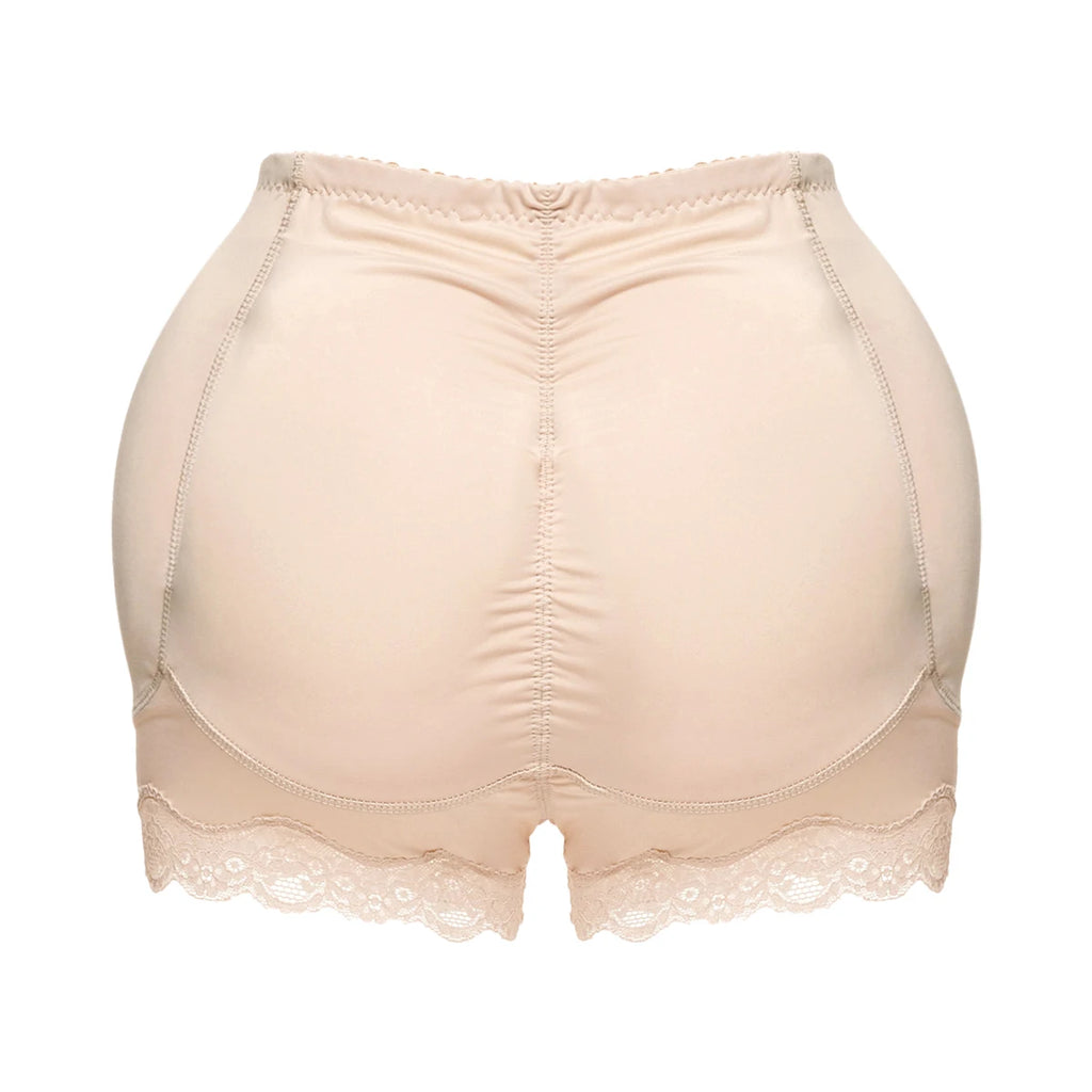 Women Padded Butt and Hip Shapewear Fake Ass Butt Pads Buttocks Panties with Lace Sexy Butt Push Up Panty Body Shaper Shorts