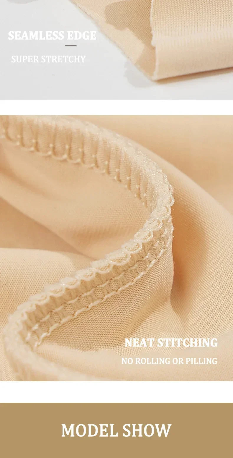 Women's High Waist Shorts | Ice Silk Seamless Underwear | Tummy Control Shapewear | Double Layer Safety Pants | Breathable Fabri