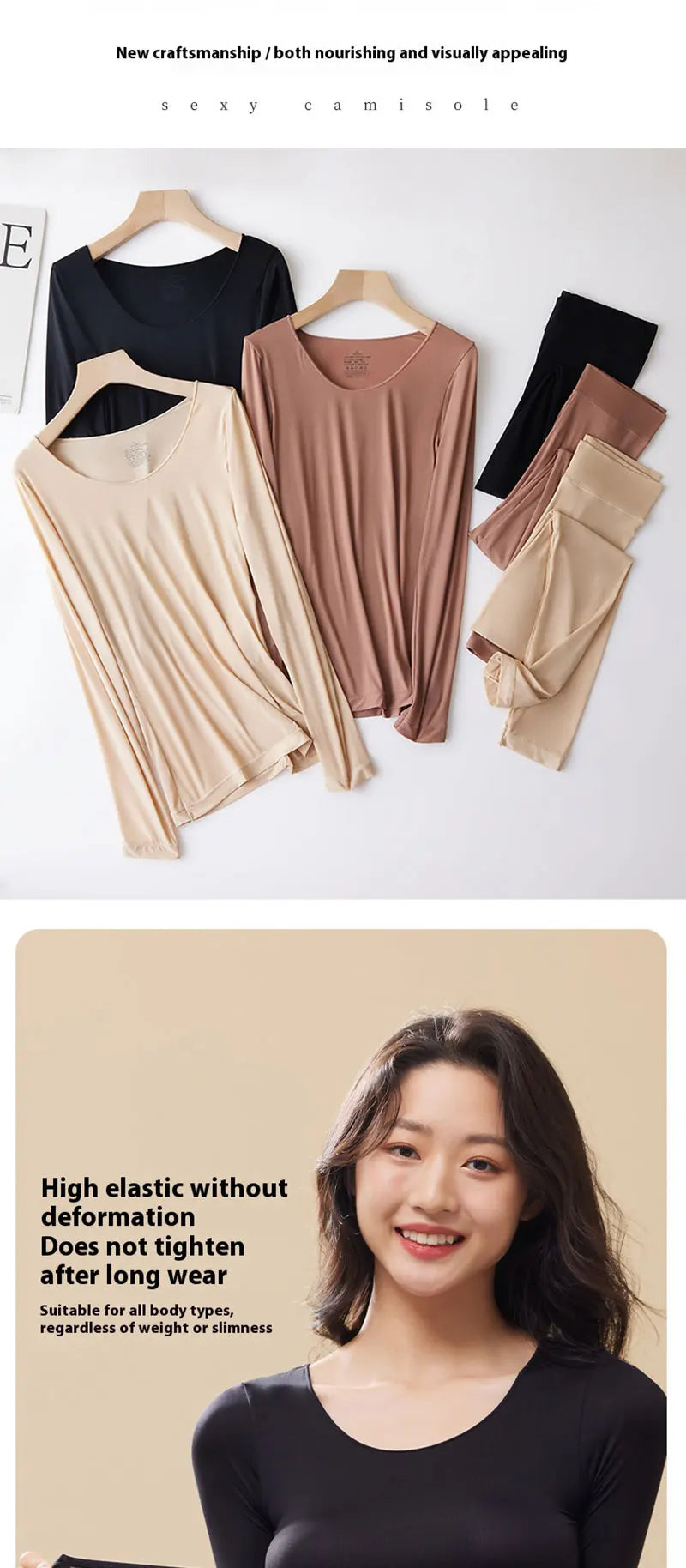 Women's Thermal Underwear Winter Clothes Seamless Thick Double Layer Warm Lingerie Women Thermal Clothing Set Woman 2 Pieces