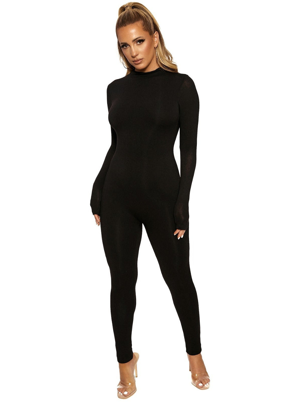 2025 Fall Women Sexy Jumpsuit Streetwear Long Sleeve Bodycon Solid Sport Fitness Jumpsuits Romper Overalls For Women Body suit