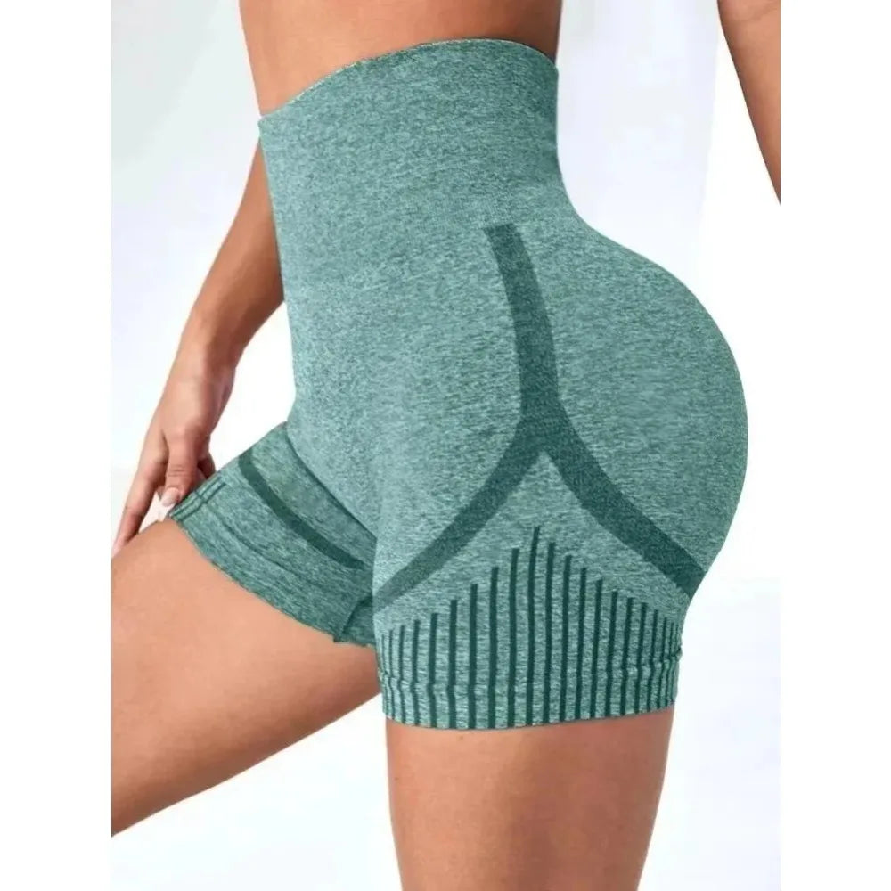 Women Yoga Shorts High Waist Workout Shorts Fitness Yoga Lift Butt Fitness Ladies Yoga Gym Running Short Pants Sportswear