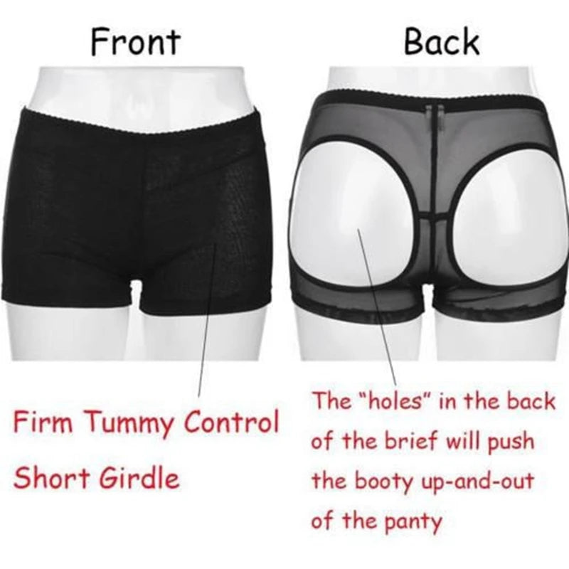 Womens Hip Shapewear Tummy Control Butt Lifter Panties Hollow Body-Shaper High Waist Tight Slimmer Boyshort Underwear