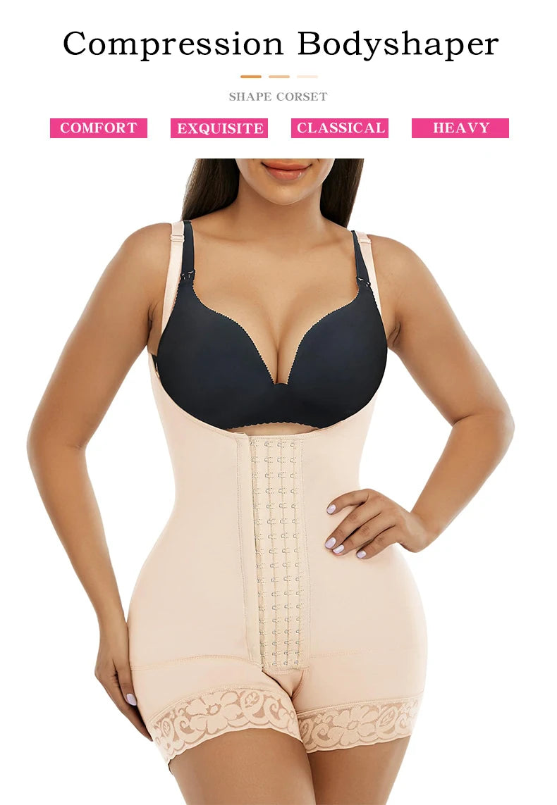 Women Slimming Postpartum Girdles Push Up Tummy Control Body Shaperwear Butt Lifter Bodysuits Full Body Shaper