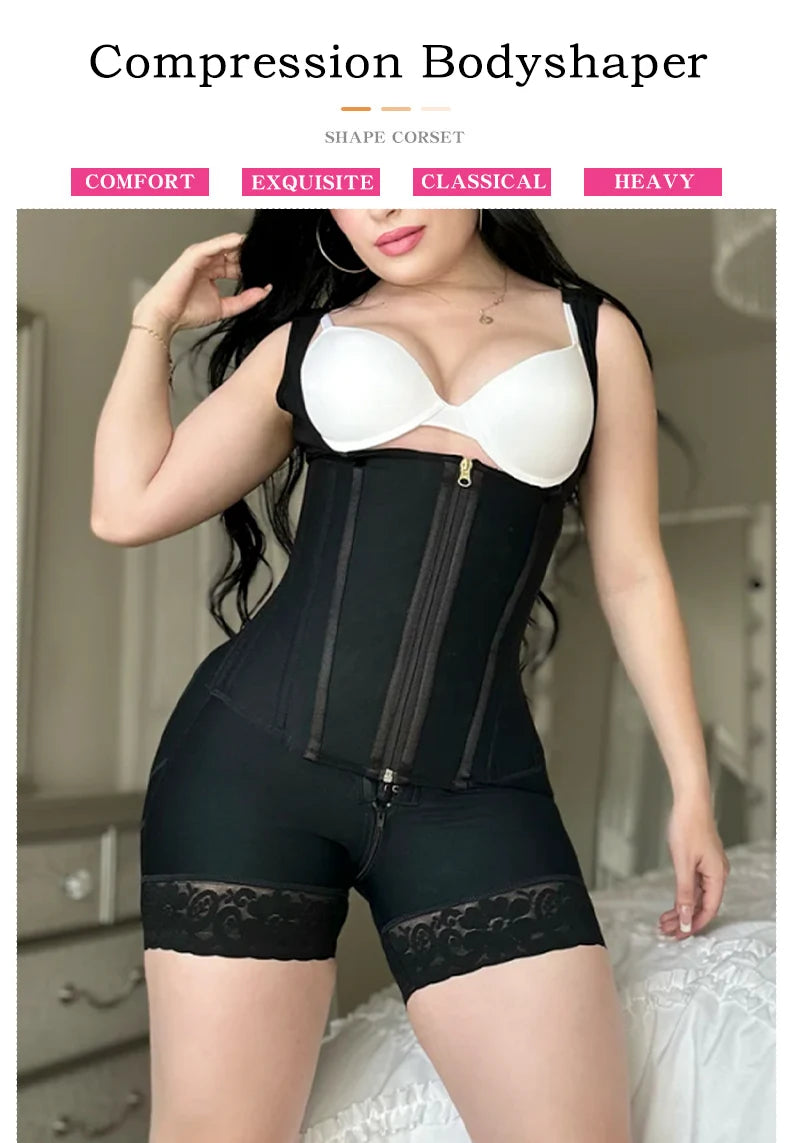 Women High Compression Girdle Shaper Postpartum Belly flat Sheath Waist Trainer  Colombia Abdomen Control Shapewear