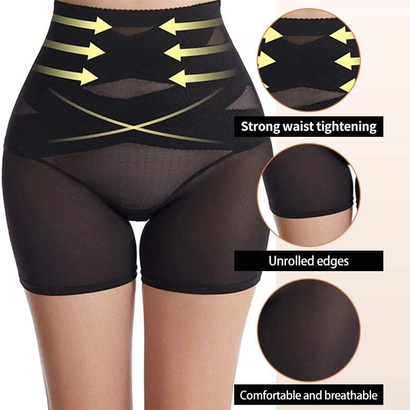 Women's Shapewear Pants Are Comfortable Breathable Hip Lifting Abdominal Control One-Piece Slim Fit Waist Cinching Shorts