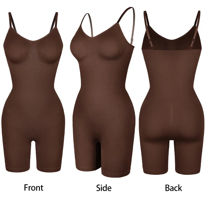 New Bodysuit Shapewear Women Tank Top Tummy Control Full Body Shaper Anti Chafing Shorts Slimming Waist Trainer Butt Lifter