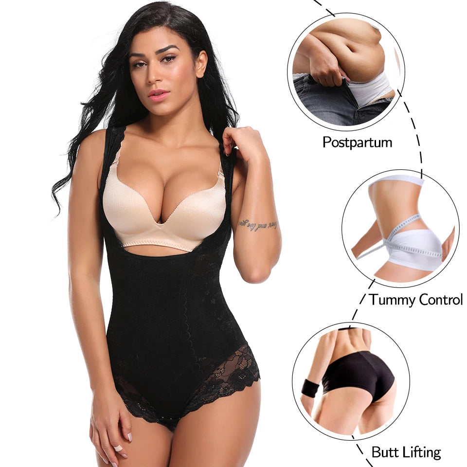 Women's Shapewear Waist Trainer Bodysuits Slimming Underwear Seamless Full Body Shaper Firm Control Bodybriefer Postpartum Fajas