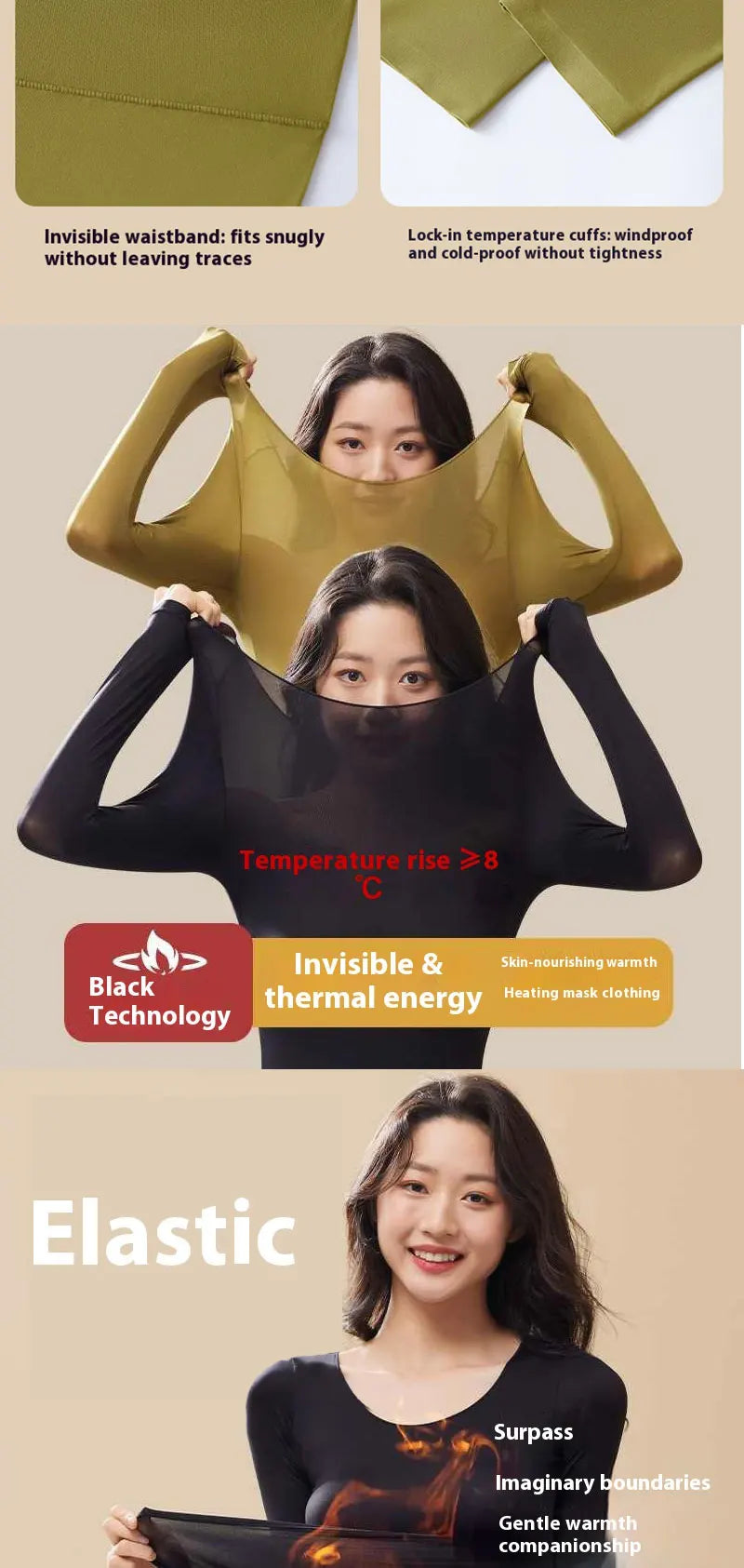 Women's Thermal Underwear Winter Clothes Seamless Thick Double Layer Warm Lingerie Women Thermal Clothing Set Woman 2 Pieces