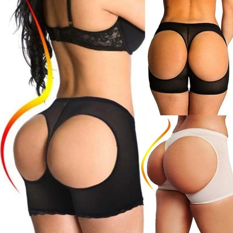 Womens Hip Shapewear Tummy Control Butt Lifter Panties Hollow Body-Shaper High Waist Tight Slimmer Boyshort Underwear
