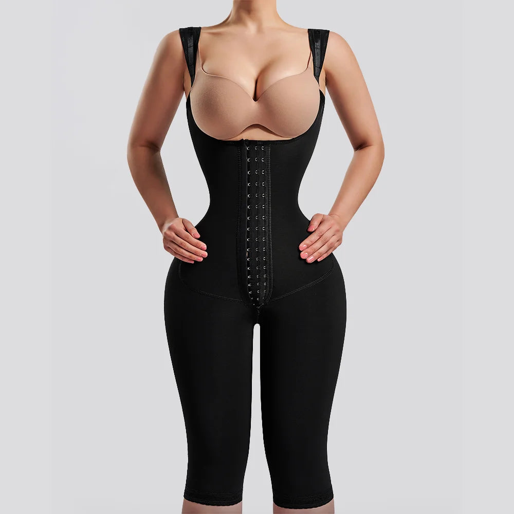 Fajas Colombianas Women Long-pants Full Body Shapewear Postpartum Waist Trainer Shaper Post Liposuction Tummy Control Bodysuit