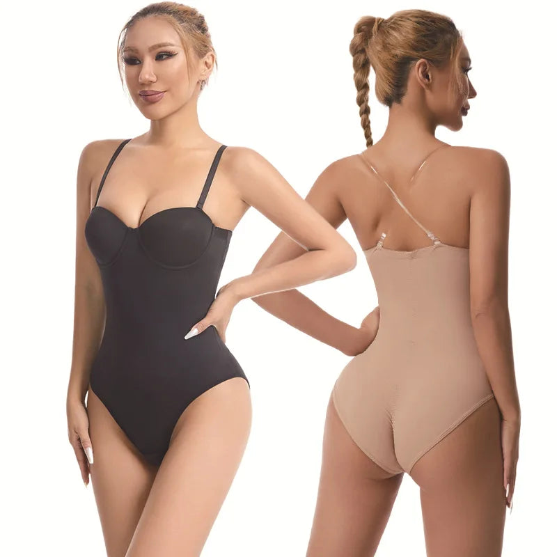 Women Summer New Plus Size Body Shaper Ladies With Steel Rims Bras Jumpsuit Dress Specific Strapless Seamless Shapewear
