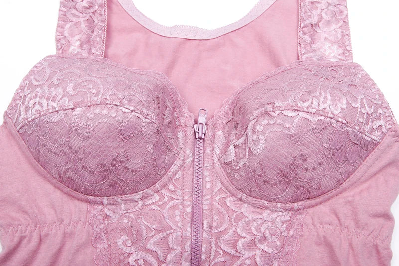 Women's Shapewear With Bra There Are Underwired free Body Shaper Slimming Clothes Front zipper top ﻿