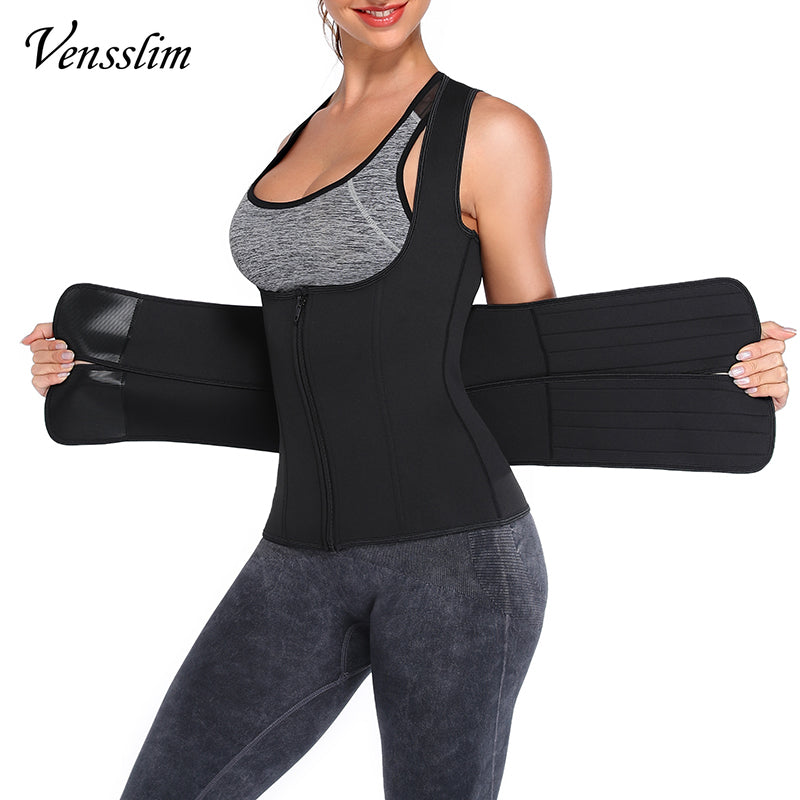 Women Waist Trainer Vest Body Shaper Neoprene Sauna Sweat Suit Slimming Sheath Workout Corset Top Shapewear Fitness Trimmer Belt