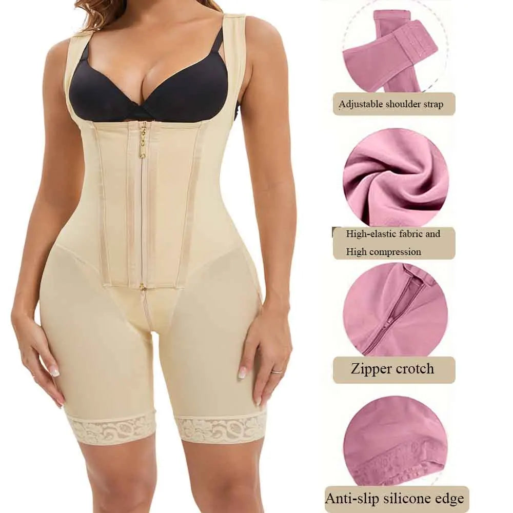 Fajas Colombianas Post Tummy Shapers Women Fully Body Shaper Waist Trainer Firm High Compression Shapewear Reducing and Shaping