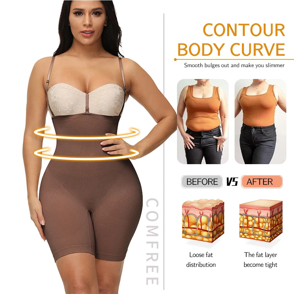 Shapewear Bodysuit for Women Tummy Control Full Body Shaper Thigh Slimmer Shorts Waist Trainer Slimming Underwear Belly Fajas