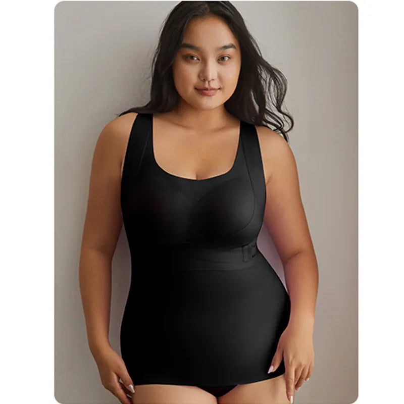 Body Shapewear for Women Seamless Solid Shaping Full Bodysuit Crew Neck Tummy Control Slimming Body Shaper Underwear & Shapewear