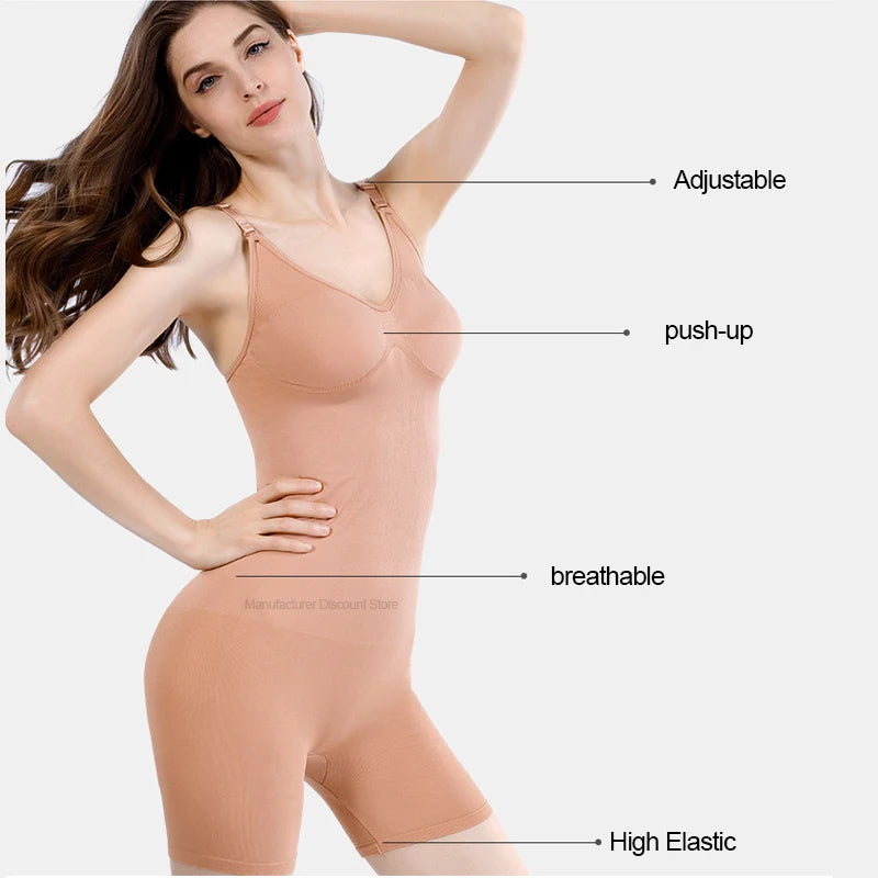 Women Bodysuit Shapewear Full Body Shaper Tummy Control Slimming Sheath Butt Lifter Push Up Thigh Slimmer Abdomen Shapers Corset