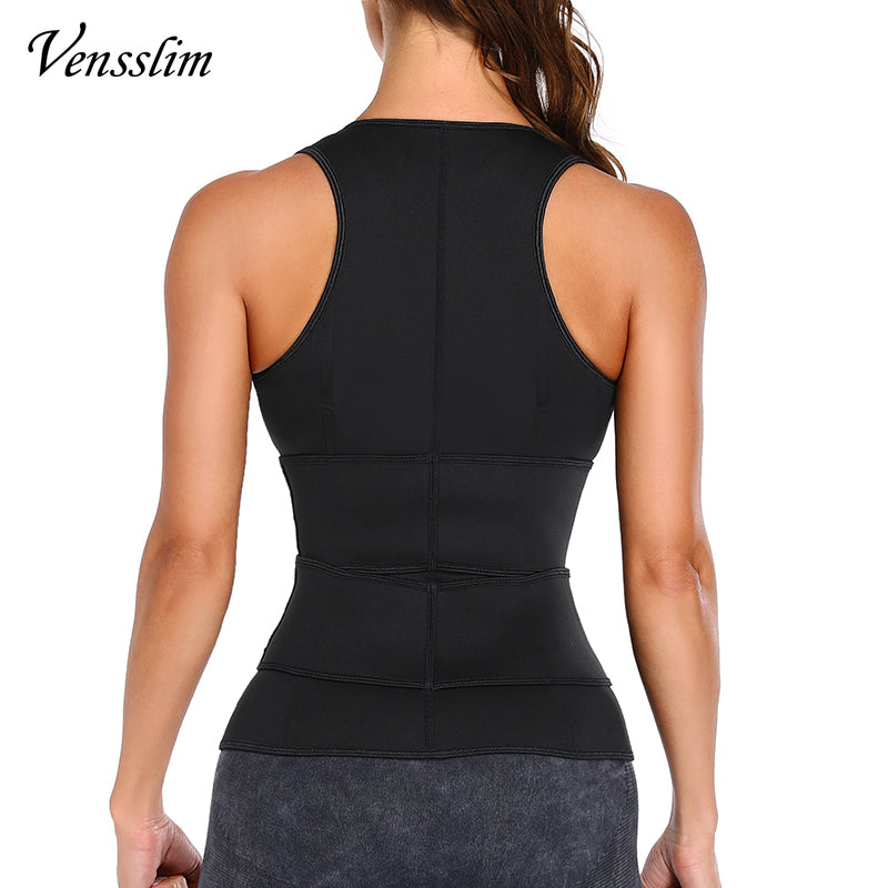 Women Waist Trainer Vest Body Shaper Neoprene Sauna Sweat Suit Slimming Sheath Workout Corset Top Shapewear Fitness Trimmer Belt