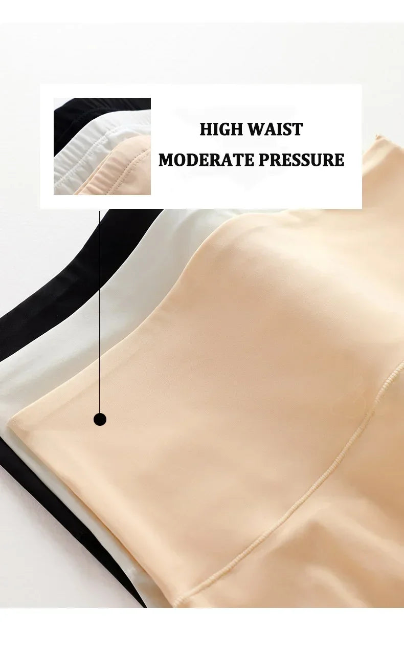 Women's High Waist Shorts | Ice Silk Seamless Underwear | Tummy Control Shapewear | Double Layer Safety Pants | Breathable Fabri