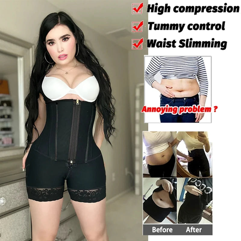 Women High Compression Girdle Shaper Postpartum Belly flat Sheath Waist Trainer  Colombia Abdomen Control Shapewear