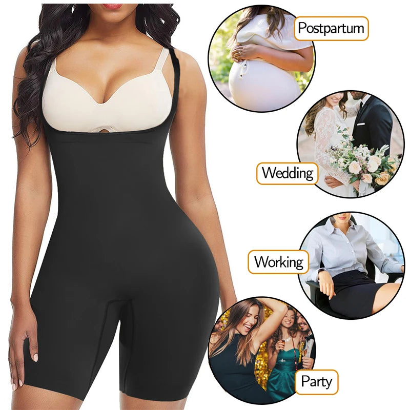 Shapewear Bodysuit for Women Tummy Control Full Body Shaper Thigh Slimmer Shorts Waist Trainer Slimming Underwear Belly Fajas
